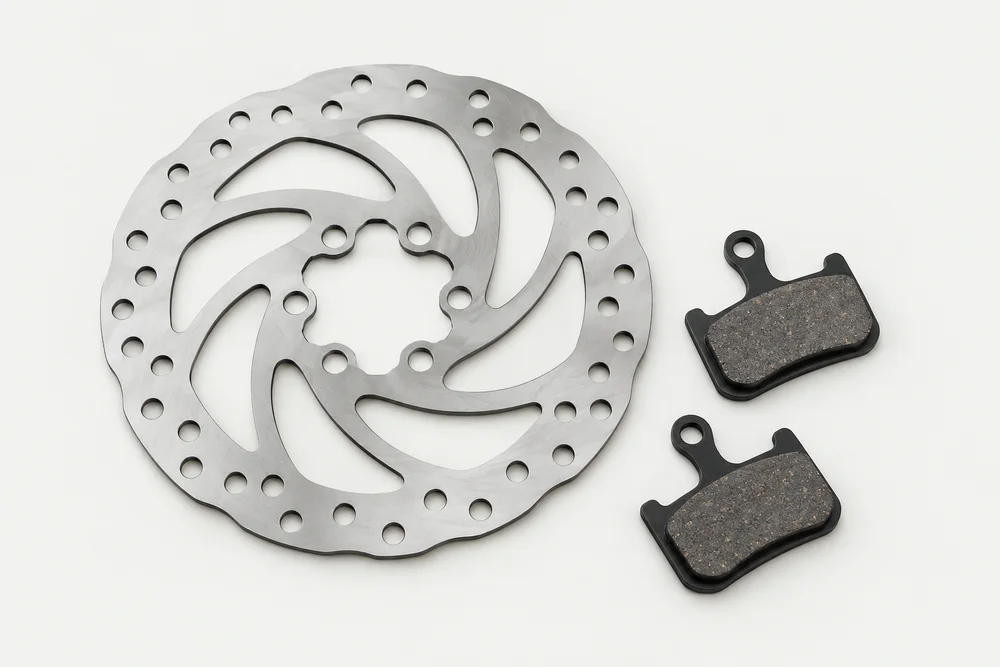 Brake disc and pads